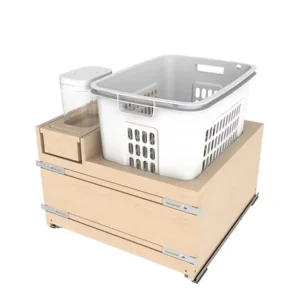 Wood Bottom-Mount Hamper System